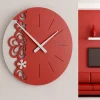 Orologi Da Parete Moderni-Selezionato da Mazzolaluce Big merletto orologio da parete moderno legno colore rubino