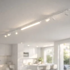 Illuminazione A Binario-Selezionato da Mazzolaluce Binario bianco con spot orientabili monofase modulo led 40w 3000k