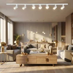 Illuminazione A Binario-Selezionato da Mazzolaluce Binario monofase 200cm bianco con mix faretti gu10 gx53 220v