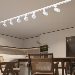 Illuminazione A Binario-Selezionato da Mazzolaluce Binario monofase 200cm bianco con mix faretti gu10 gx53 220v