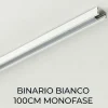 Illuminazione A Binario-Selezionato da Mazzolaluce Binario monofase 1mt bianco con tappo e connettore
