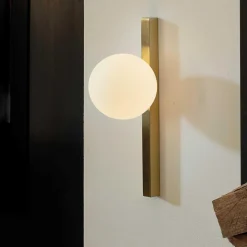 Applique Da Parete-Ideal Lux Binomio ap1 applique oro ottone moderna