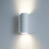 Applique Da Parete-Linea Light Birba applique da parete doppia luce metallo bianco cilindrica