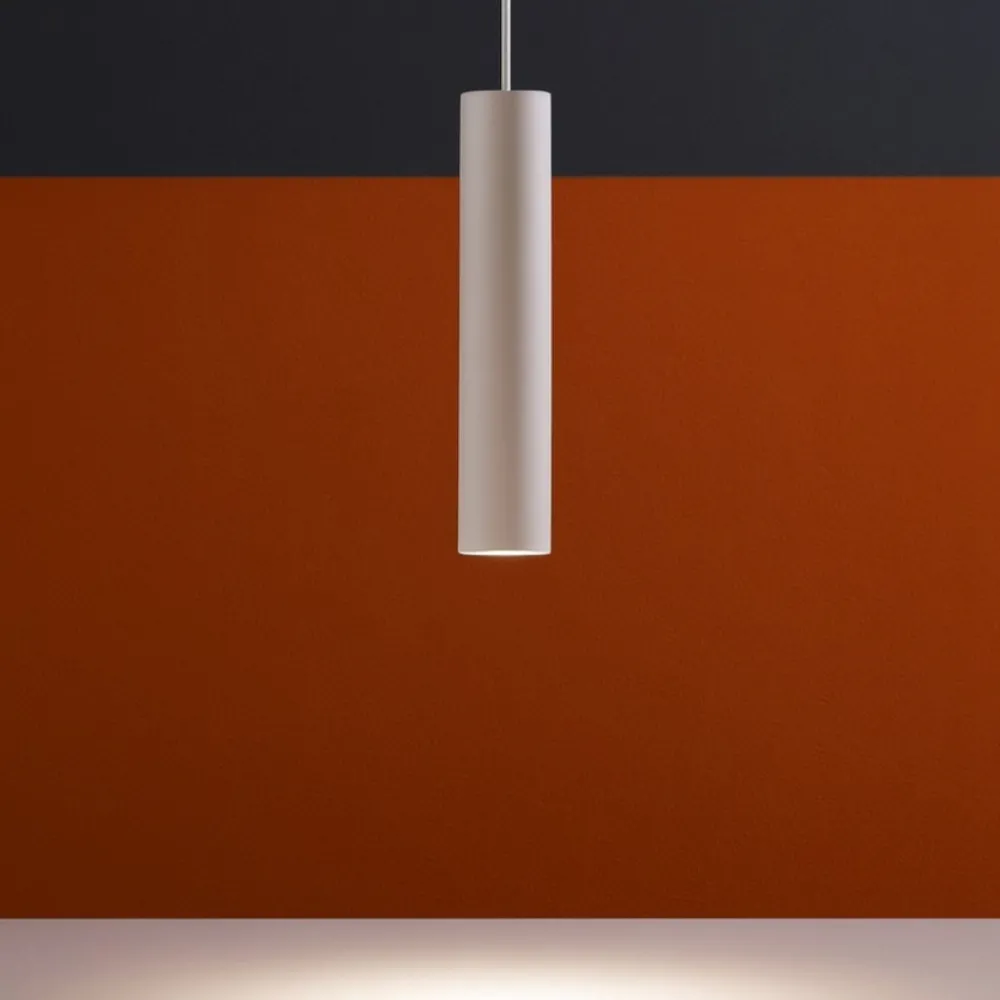 Lampade A Sospensione-Linea Light Birba lampada a sospensione cilindro bianco moderno