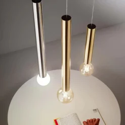 Lampade A Sospensione-Linea Light Birba lampada a sospensione cilindro oro e27