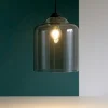 Lampade A Sospensione-Ideal Lux Bistro sp1 square lampada a sospensione isola cucina vetro grigio fume