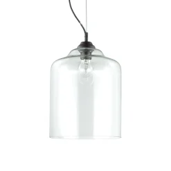 Lampade A Sospensione-Ideal Lux Bistro' sp1 square lampada a sospensione vetro trasparente