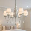 Lampadario Camera Da Letto-Ideal Lux Blanche sp6 lampadario per camera da letto bianco 6 luci shabby chic