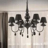 Lampadari Moderni-Ideal Lux Blanche sp8 lampadario nero per salotto shabby chic