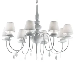 Lampadari Moderni-Ideal Lux Blanche sp8 lampadario bianco 8 luci goccia