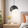 Lampade A Sospensione-Ideal Lux Bloom sp1 d22 lampada a sospensione per comodino camera da letto vetro nera