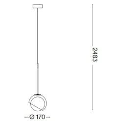 Lampade A Sospensione-Ideal Lux Bloom sp1 d17 lampada a sospensione comodino camera da letto ottone