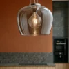 Lampadari Cucina-Ideal Lux Blossom sp1 lampadario per cucina boccia vetro fume