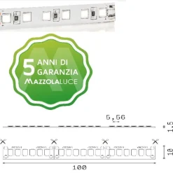 Strisce Led-Ideal Lux Bobina 3mt strip led 40w-mt 4000k cri90 24v