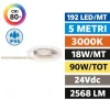 Strisce Led-Gea Luce Bobina 5mt striscia led per esterno 18w-mt 3000k 24v dc ip66