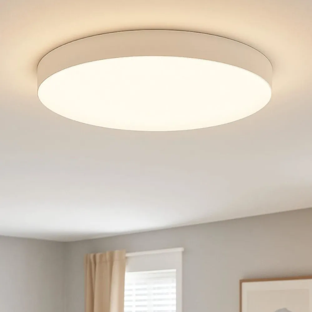Plafoniere Moderne-Ondaluce Boiler plafoniera 40cm bianca cct led 3000k 4000k dimmerabile