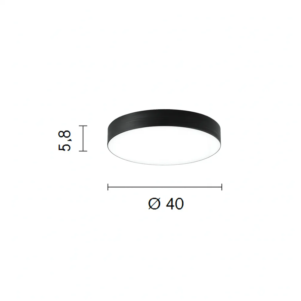 Plafoniere Moderne-Ondaluce Boiler plafoniera 40cm bianca cct led 3000k 4000k dimmerabile
