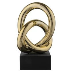 Soprammobili Moderni-Bongelli Preziosi Bomboniera soprammobile nodo scultura oro nero
