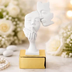 Soprammobili Moderni-Bongelli Preziosi Bomboniera matrimonio volti oro moderna