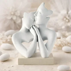 Soprammobili Moderni-Bongelli Preziosi Bomboniera matrimonio scultura famiglia nocciola stilizzata