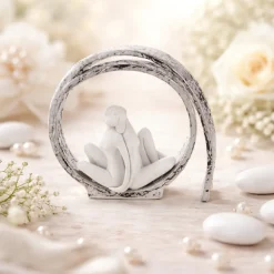 Soprammobili Moderni-Bongelli Preziosi Bomboniera scultura moderna coppia vortice argento