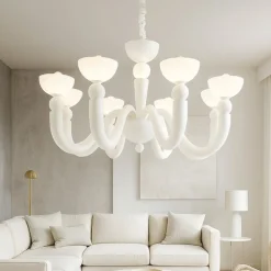 Lampadari Moderni-Ideal Lux Bon bon sp8 lampadario bianco
