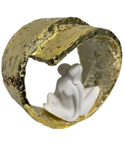 Soprammobili Moderni-Bongelli Preziosi bomboniera coppia vortice oro