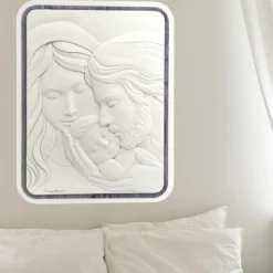 Capezzali-Bongelli Preziosi capezzale 30x38 capoletto sacra famiglia grigio