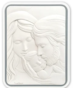 Capezzali-Bongelli Preziosi capezzale 30x38 capoletto sacra famiglia grigio