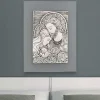 Capezzali-Bongelli Preziosi capezzale 30x40 quadretto sacra famiglia grigio