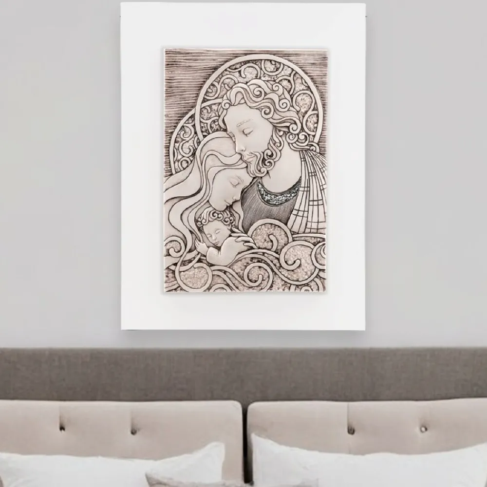 Capezzali-Bongelli Preziosi capezzale capoletto 30x40 quadretto sacra famiglia