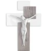 Crocifissi Da Parete-Bongelli Preziosi crocifisso da parete 60x40 moderno rovere