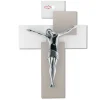 Crocifissi Da Parete-Bongelli Preziosi crocifisso da parete 17x12 moderno nocciola argentato
