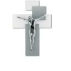 Crocifissi Da Parete-Bongelli Preziosi crocifisso da parete 60x40 moderno argentato grigio
