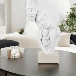 Soprammobili Moderni-Bongelli Preziosi famiglia da tavolo scultura h39 base nocciola