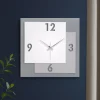 Orologi Da Parete Moderni-Bongelli Preziosi orologio da parete moderno bianco grigio