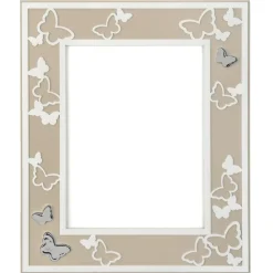 Soprammobili Moderni-Bongelli Preziosi portafoto da tavolo cornice 13x18 farfalle nocciola