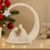 Presepi Di Natale-Bongelli Preziosi presepe h25 bianco di natale moderno