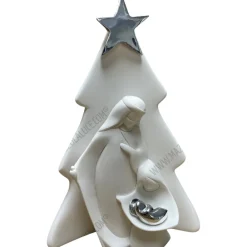 Presepi Di Natale-Bongelli Preziosi presepe h32 natività di natale bianco moderno