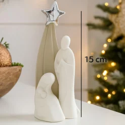 Presepi Di Natale-Bongelli Preziosi presepino h15 moderno natività di natale nocciola