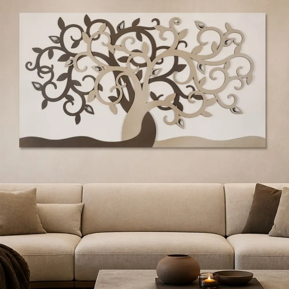 Quadri Moderni-Bongelli Preziosi quadro 110x60 moderno nocciola albero della vita