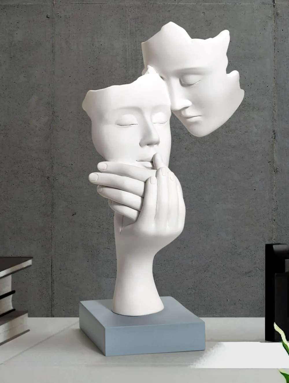 Soprammobili Moderni-Bongelli Preziosi scultura coppia face base carta da zucchero