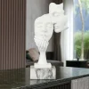 Soprammobili Moderni-Bongelli Preziosi scultura coppia face h28 base marmo bianco