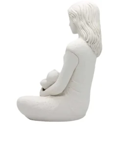 Soprammobili Moderni-Bongelli Preziosi scultura da tavolo maternita seduta bimbo h18 bianca