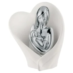Soprammobili Moderni-Bongelli Preziosi scultura da tavolo maternita argento bianco h22