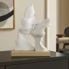 Soprammobili Moderni-Bongelli Preziosi scultura h29 da tavolo moderna bacio stilizzato nocciola