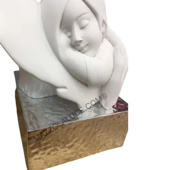 Soprammobili Moderni-Bongelli Preziosi scultura maternita face base argento soprammobile