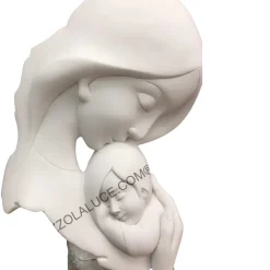 Soprammobili Moderni-Bongelli Preziosi scultura maternita face base argento soprammobile