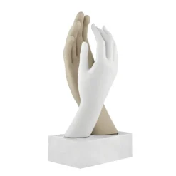 Soprammobili Moderni-Bongelli Preziosi scultura soprammobile mani bianco nocciola