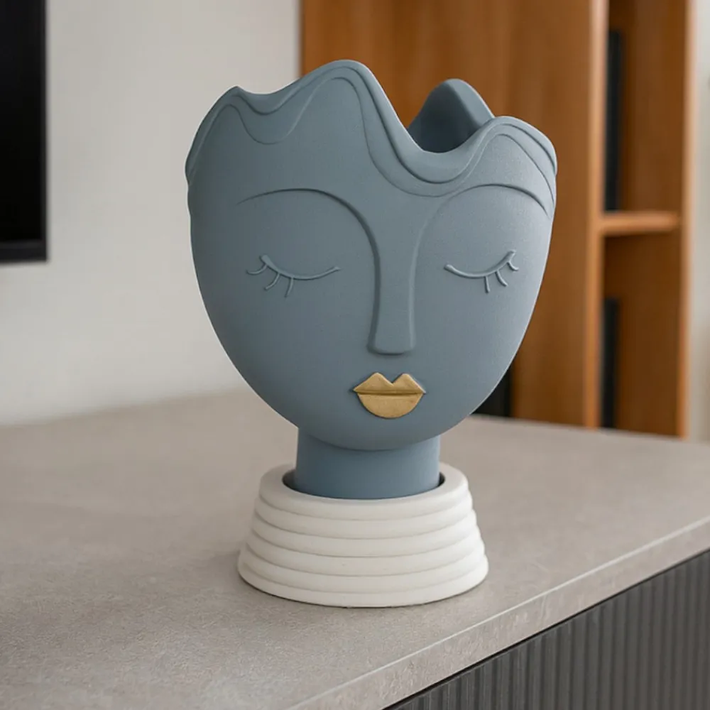 Soprammobili Moderni-Bongelli Preziosi scultura vaso testa donna h39 carta da zucchero